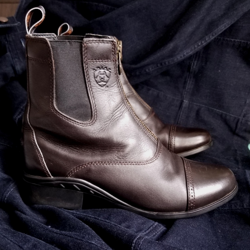 Ariat☣Heritage Breeze Brown Zip Paddock 4LR Boots 9.5B